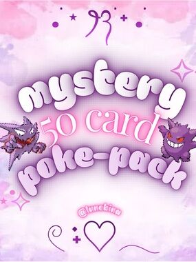Pokémon Mystery 50 Card Poke-Pack 🩷💜